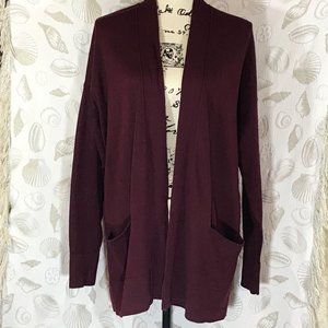 Ann Taylor LOFT Pocket Open Cardigan L